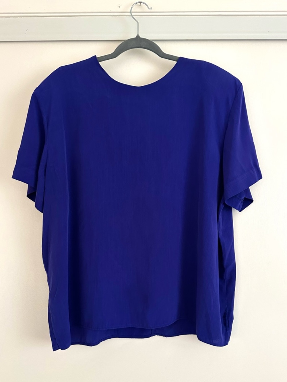 Blue Sz 1x Women's Blouse with Button Closure